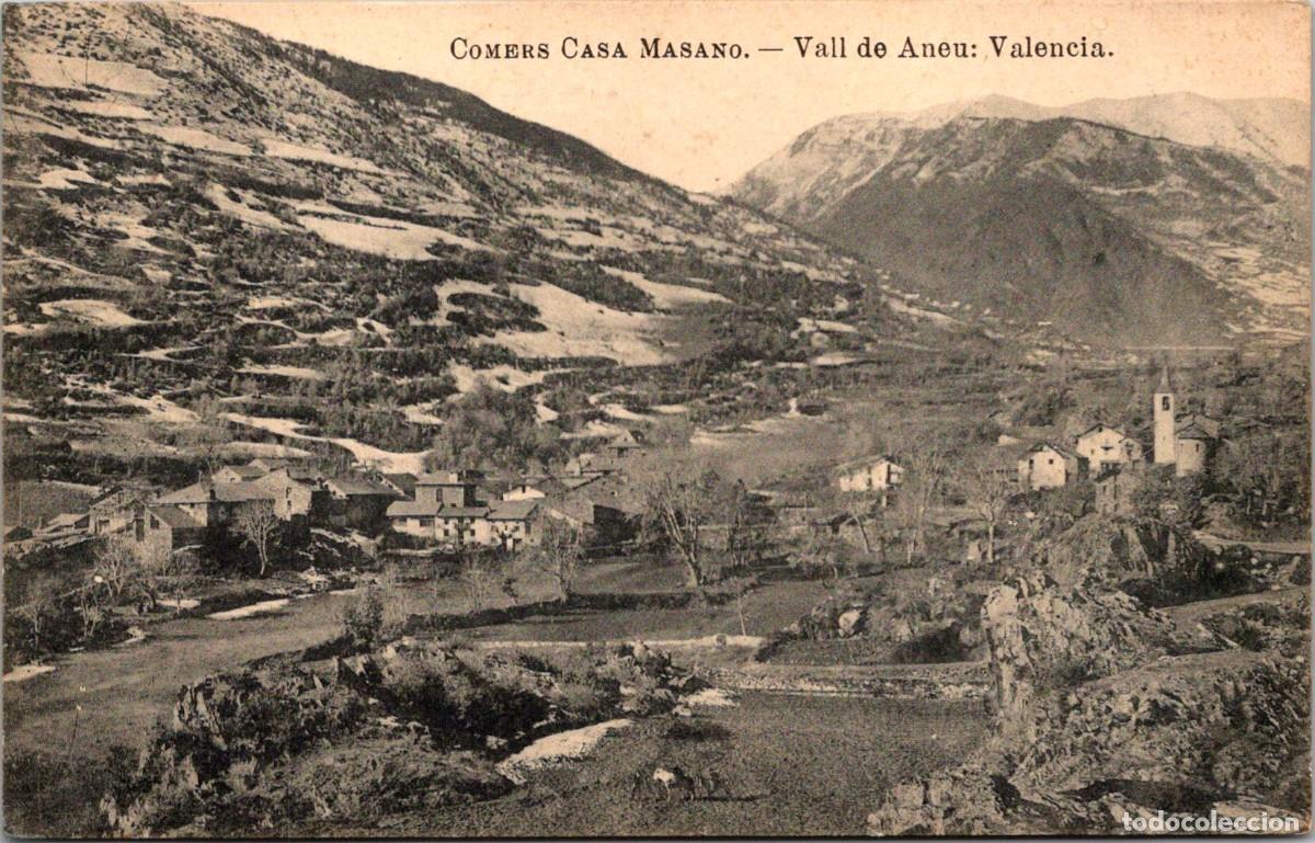 Postales: Vall de Aneu - Valencia - Fototipia J. Roig - Comers Casa Masano - 140x88mm