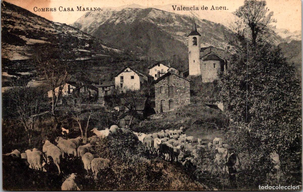 Postales: Valencia de Aneu - Fototipia J. Roig - Comers Casa Masano - 140x88mm