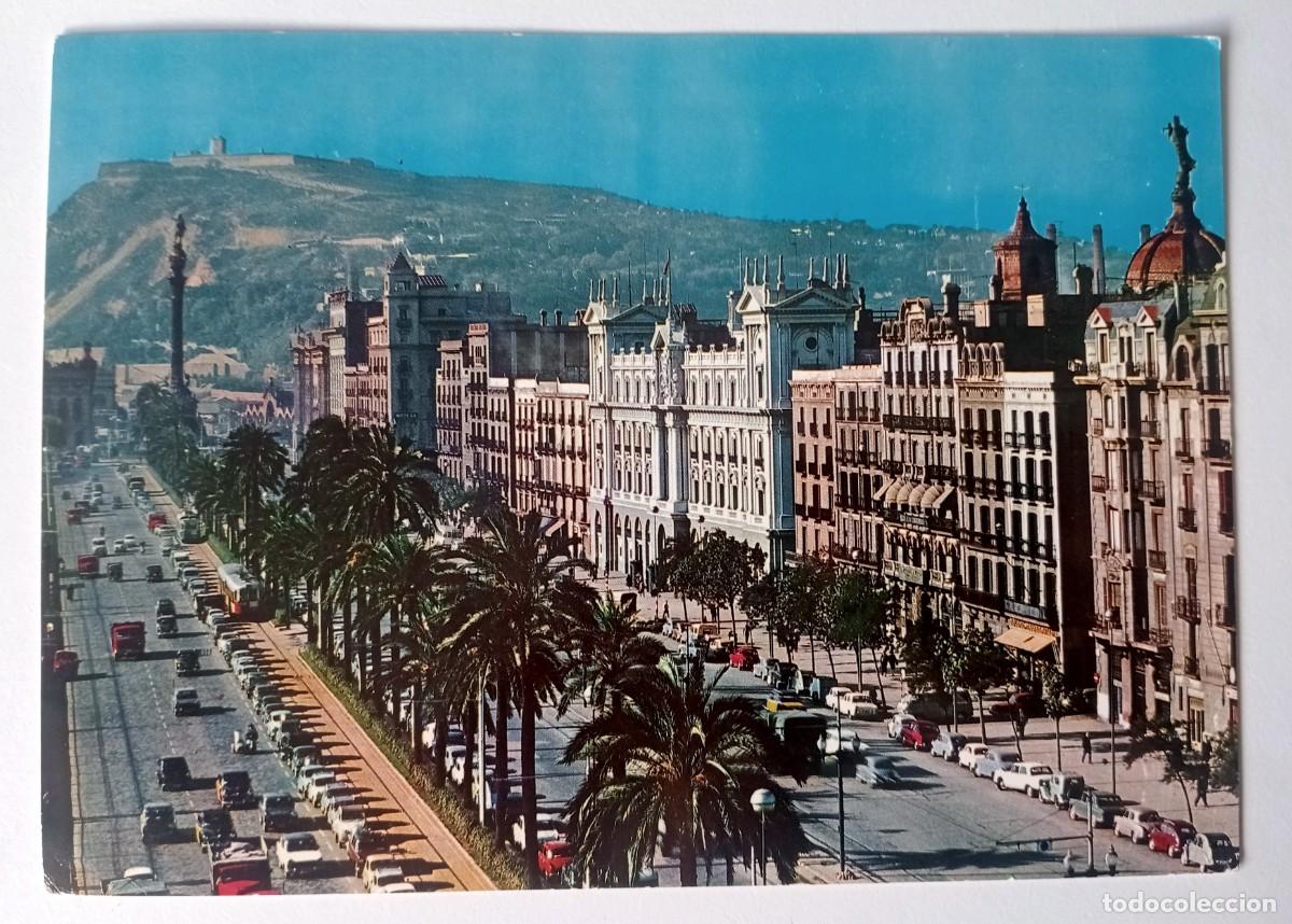 Postales: ANTIGUA POSTAL DE BARCELONA, PASEO DE COL&Oacute;N