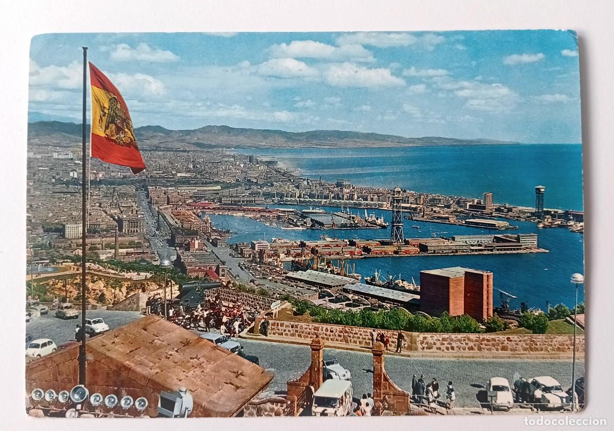 Postales: ANTIGUA POSTAL DE BARCELONA, EL PUERTO DESDE MONTJUICH