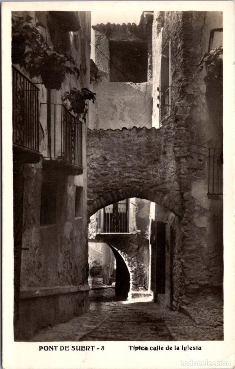 Postales: Pont de Suert - T&iacute;pica calle de la Iglesia - n&ordm; 3 - Sin datos - 143x90mm