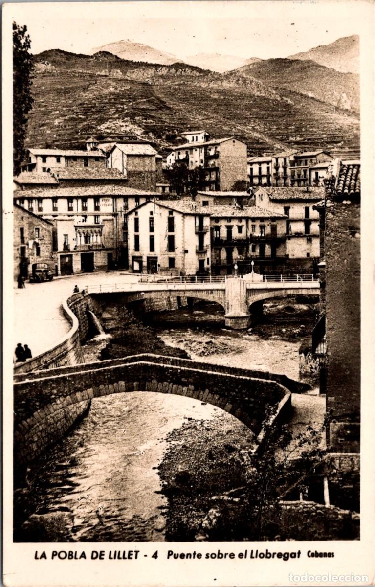 Postales: La Pobla de Lillet - Puente sobre el Llobregat - Cabanas 4 - 141x90mm