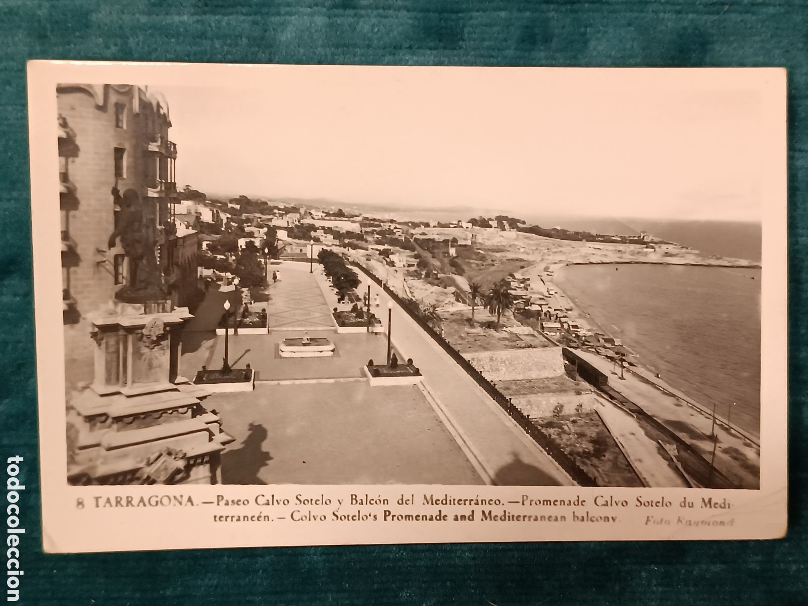 Postales: 8 TARRAGONA. Paseo Calvo Sotelo y Balc&oacute;n del Mediterr&aacute;neo