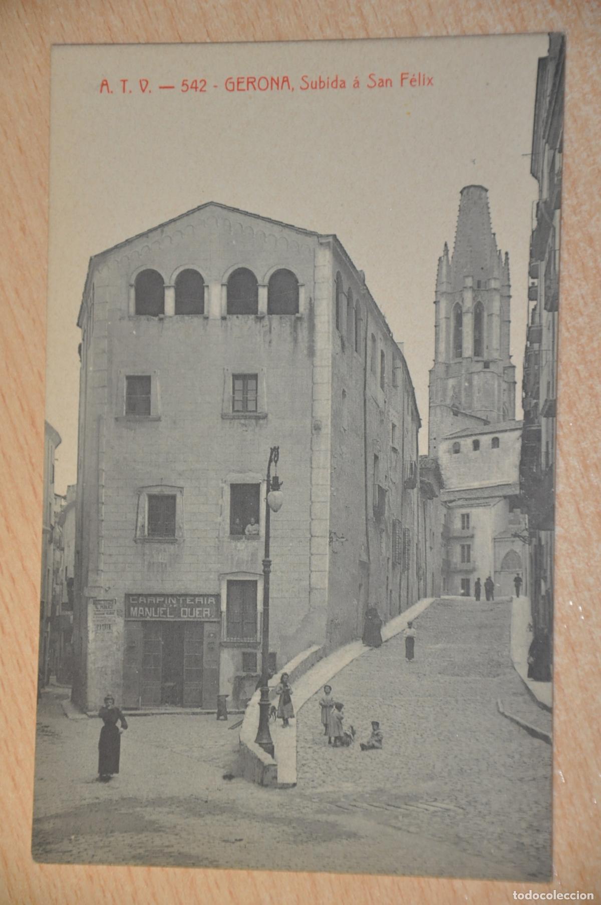 Postales: postal gerona, subida a san felix atv 542