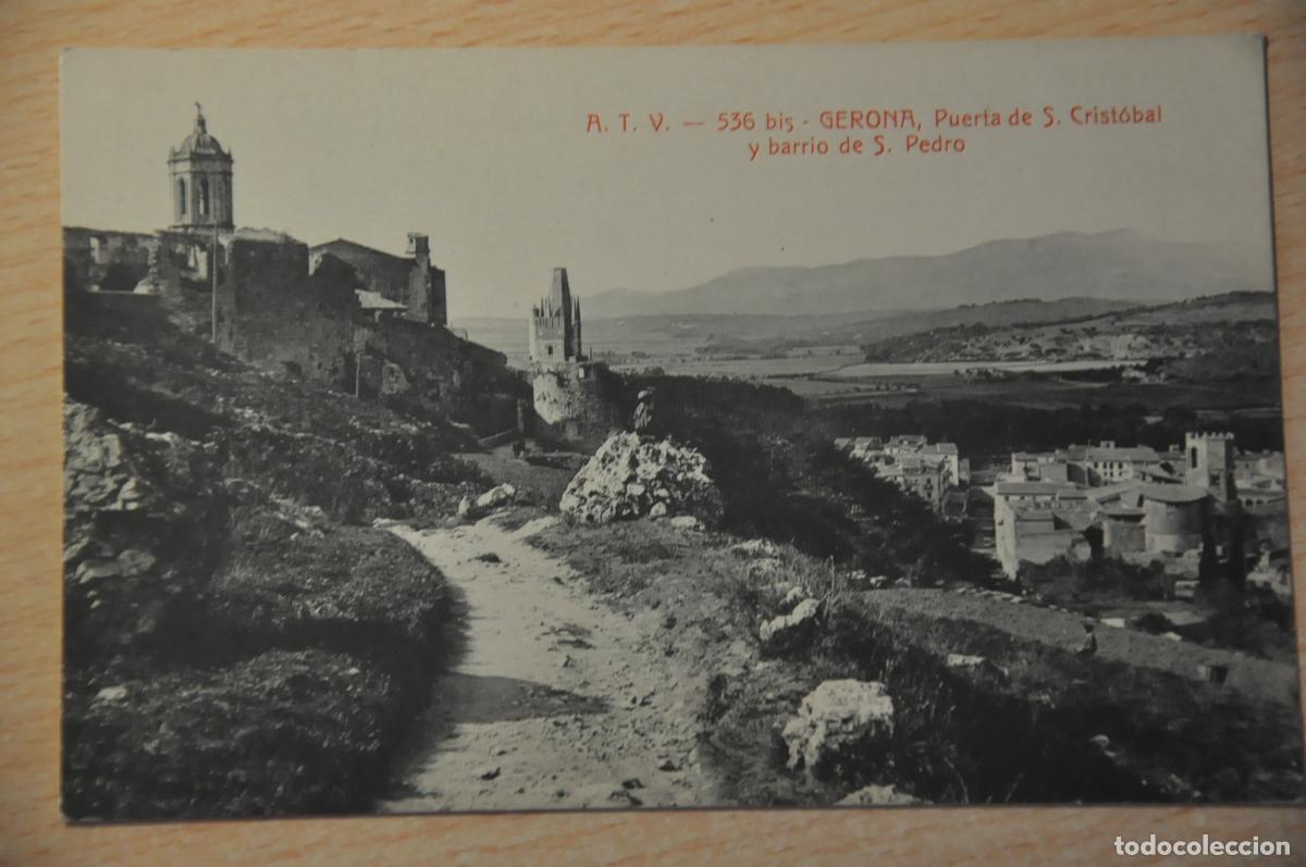 Postales: postal gerona, puertas de s. cristobal atv 536 bis
