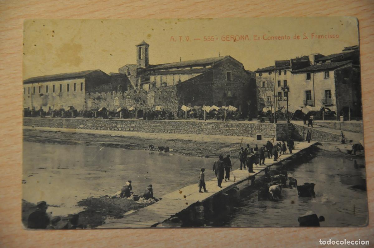 Postales: postal gerona, ex convento de s.francisco atv 535