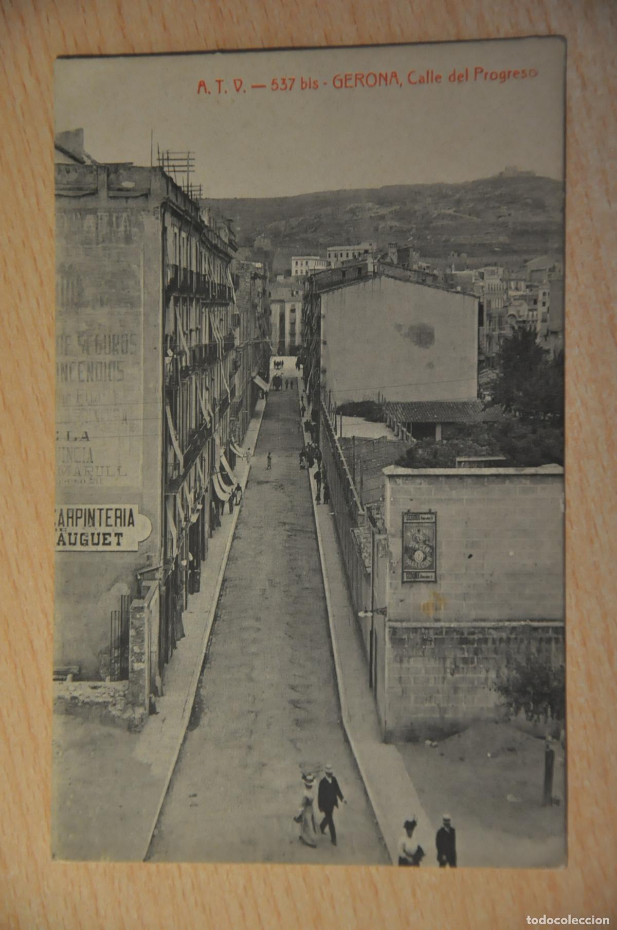 Postales: postal gerona, calle del progreso atv 537 bis