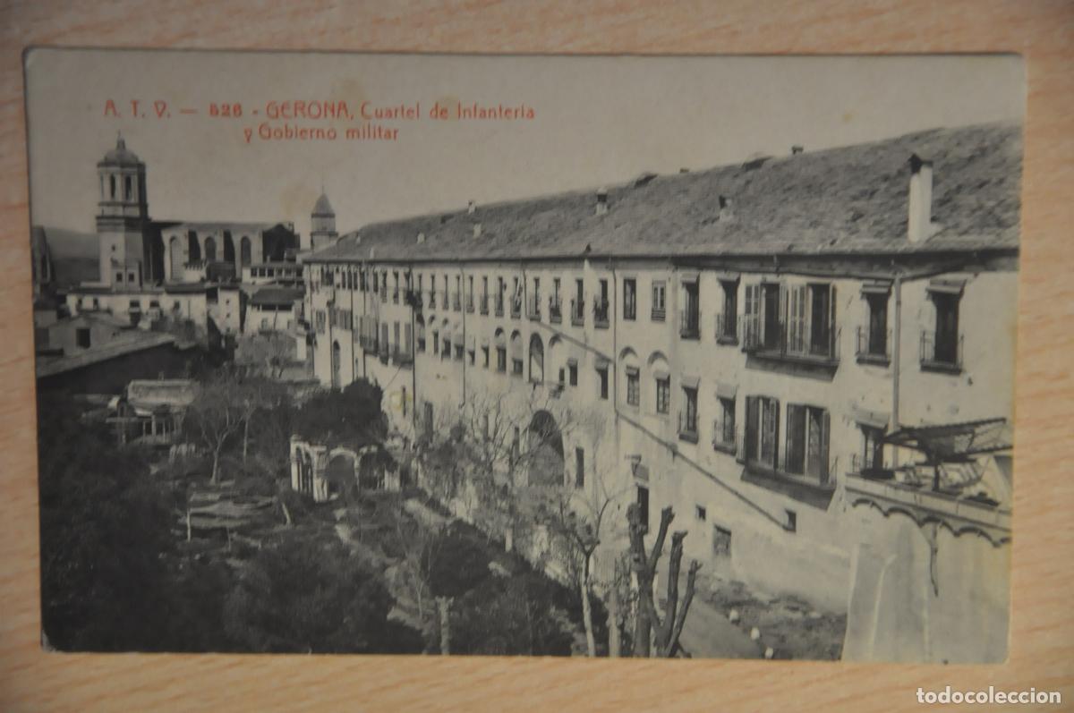 Postales: postal gerona, cuartel de infanteria y gobierno militar atv 526