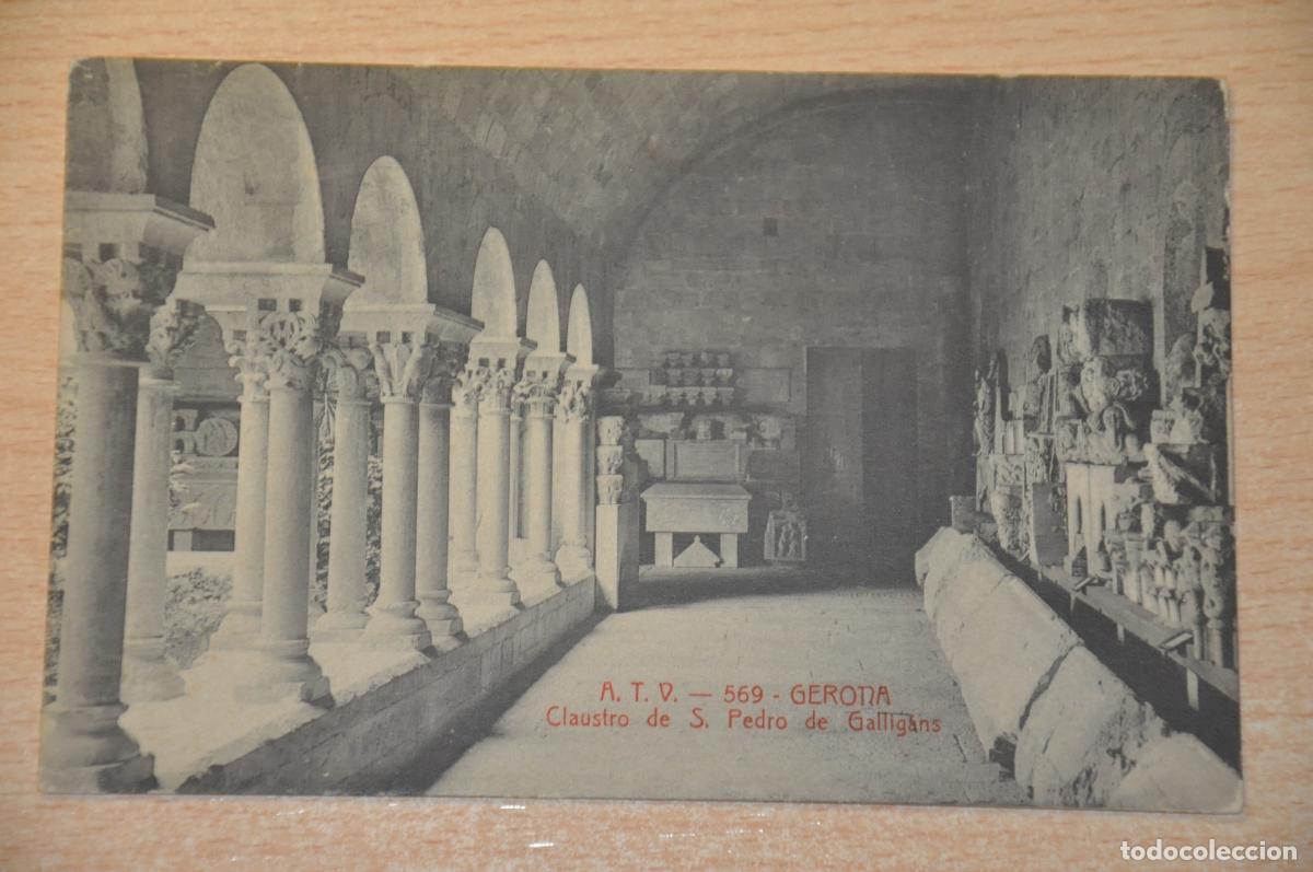Postales: postal gerona, claustro de s.pedro de galligans atv 569