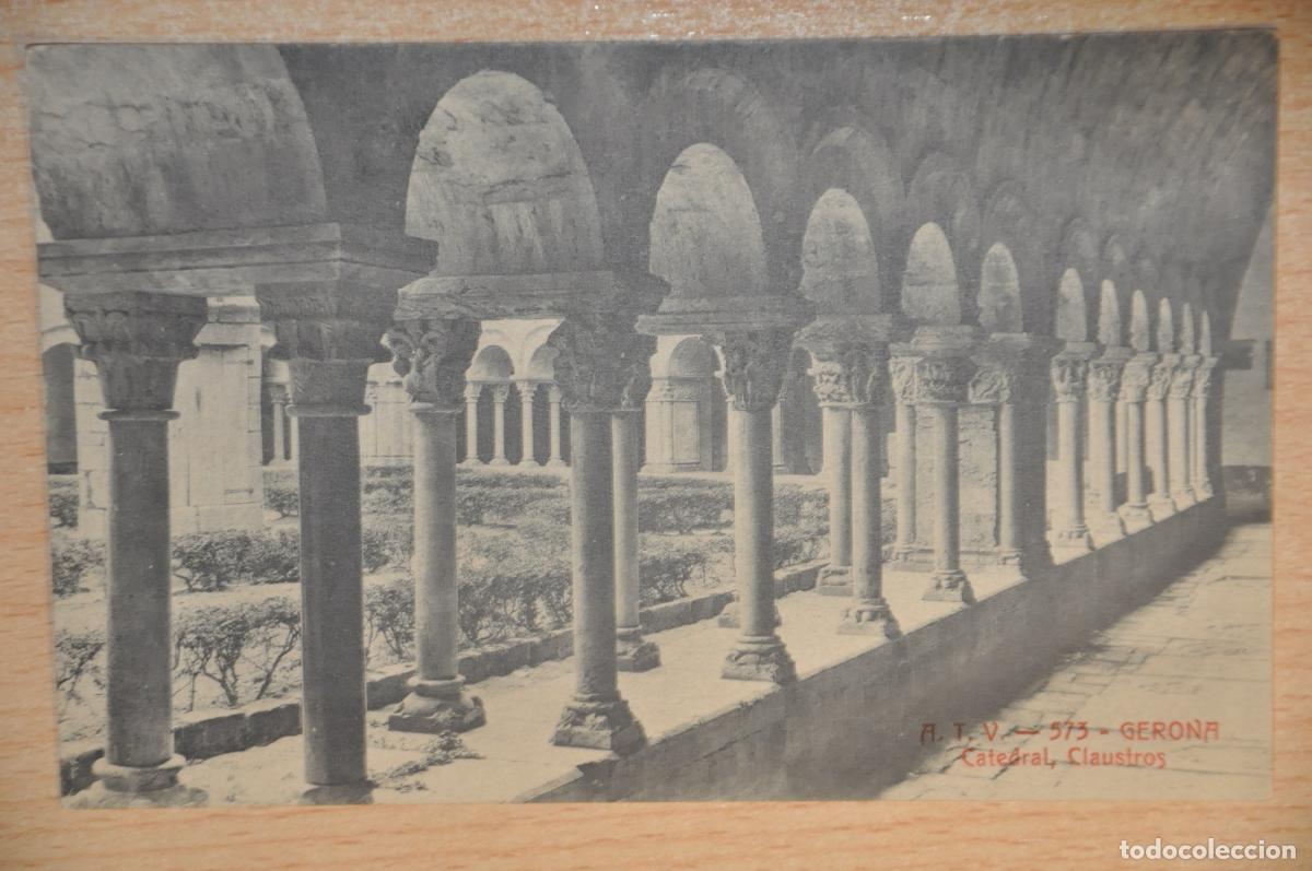 Postales: postal gerona, catedral claustros atv 573