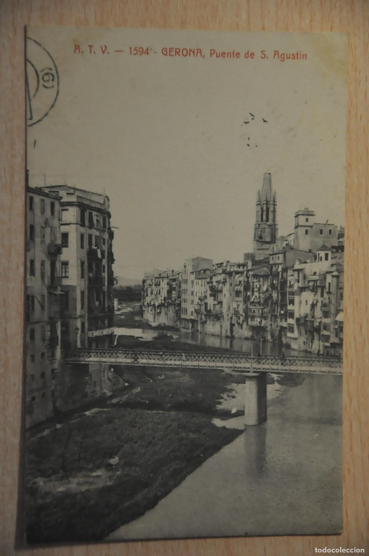 Postales: postal gerona, puente de s.agustin atv 1594