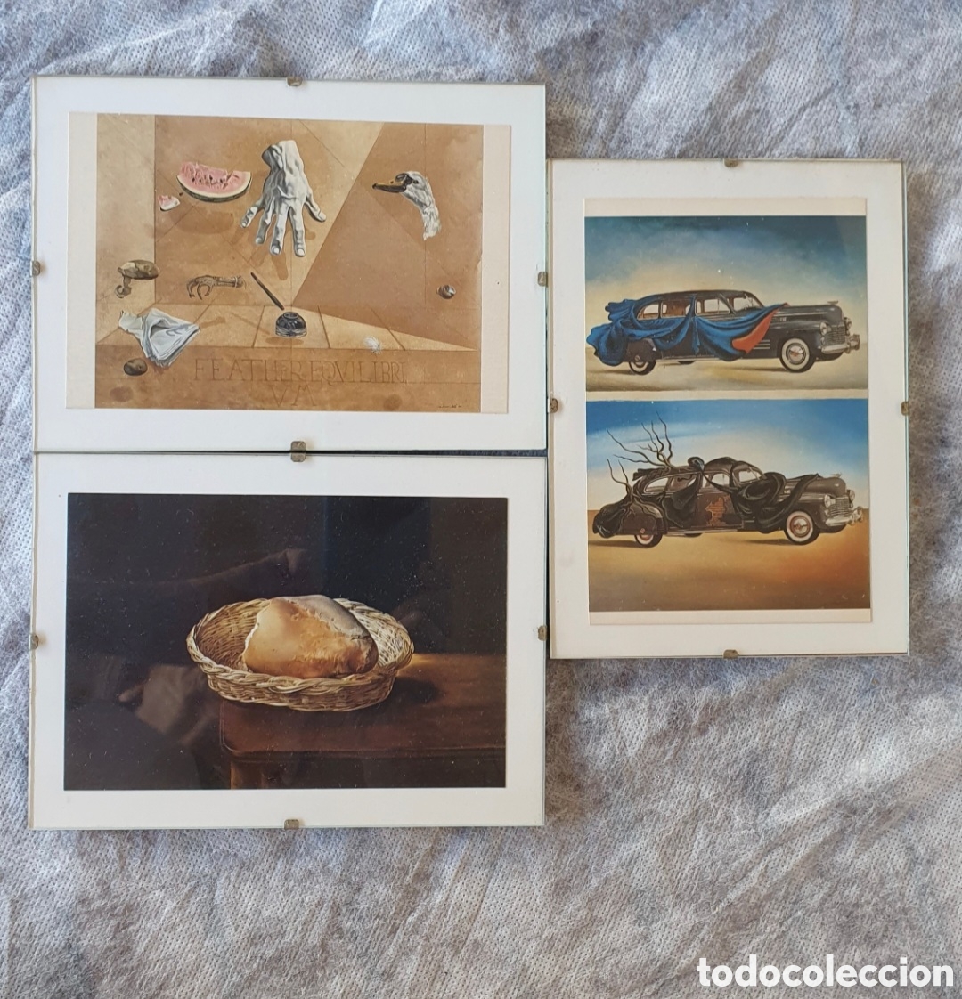 Postales: Conjunto de tres impresiones art&iacute;sticas de Salvador Dali