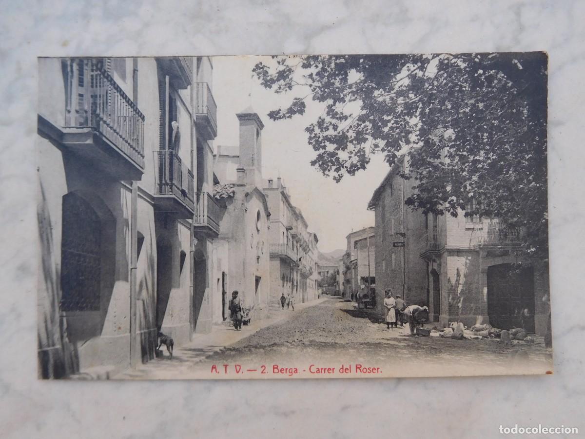 Postales: Postal antigua de Berga. Carrer del Roser ATV