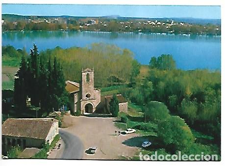 Postales: VISTA AEREA. IGLESIA ROMANICA, S. XII.- PORQUERAS / GIRONA