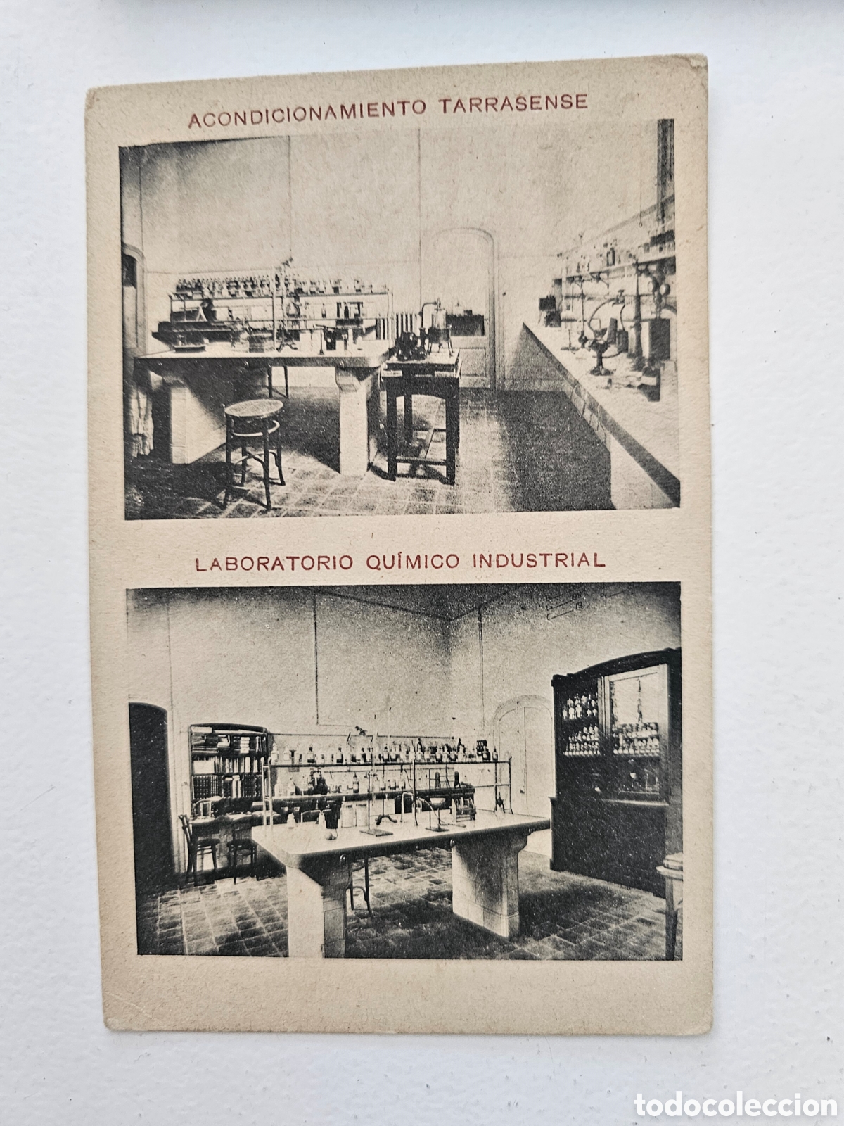 Postales: Postal Tarrasense Laboratorio Qu&iacute;mico industrial 1911 C. Bailen 33 Barcelona Terrassa