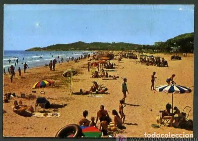 Postales: Salou. *Un detalle de la costa* Ed. Segeste n&ordm; 516. Circulada 1965.