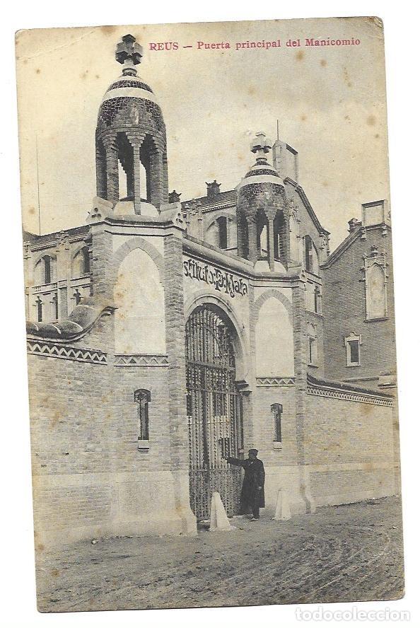 Postales: Postal antiga REUS &rdquo;Puerta principal del Manicomio&rdquo; Inicis s. XX. No escrita ni circulada