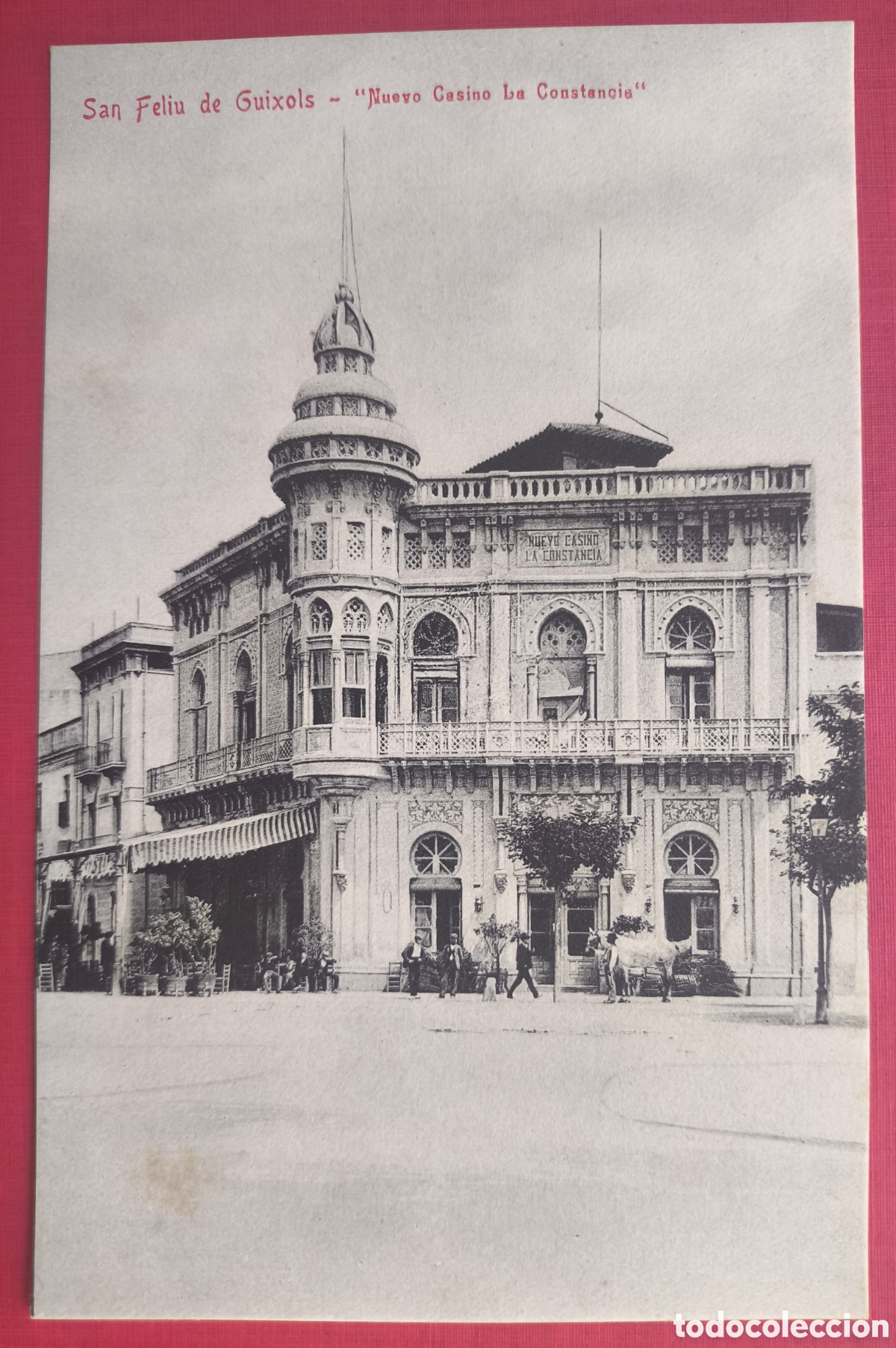 Postales: SANT FELIU DE GU&Iacute;XOLS CASINO LA CONST&Agrave;NCIA POSTAL ANIMADA ED. BARROS C. 1910