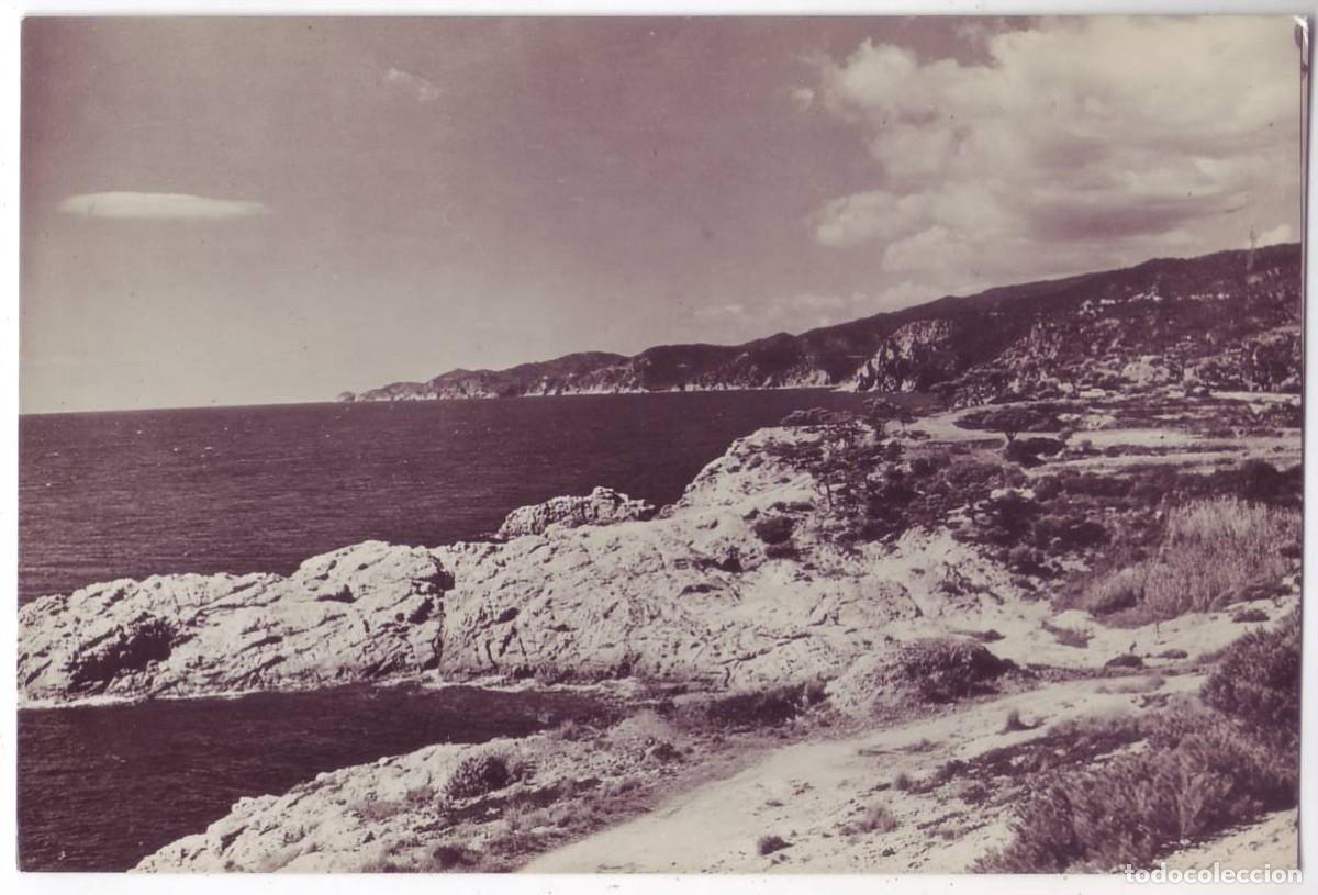 Postales: San Feliu de Guixols (Gerona): Costa Sur. Campa&ntilde;&aacute; / Puig Ferr&aacute;n. No circulada (A&ntilde;os 50)