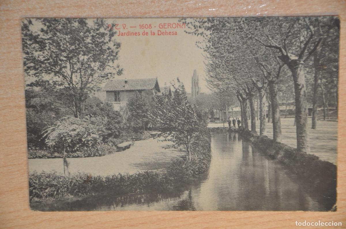 Postales: postal gerona, jardines de la dehesa atv 1608