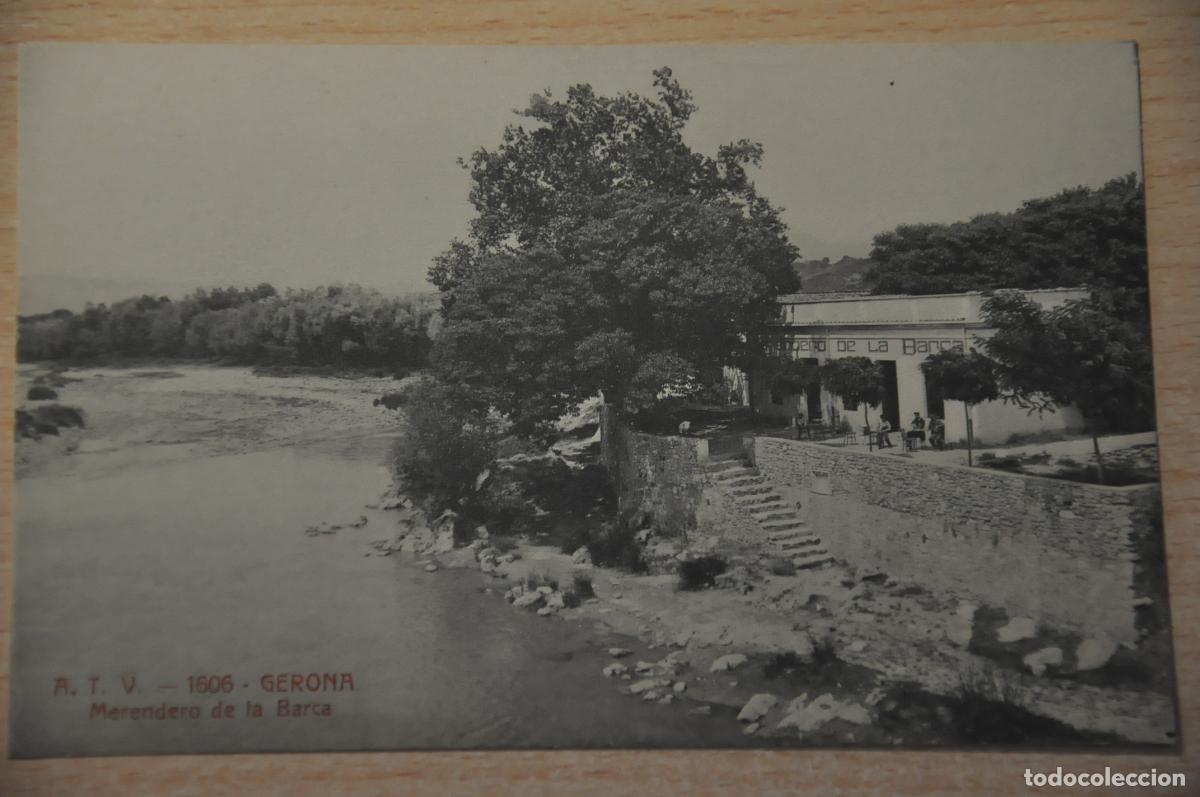 Postales: postal gerona, merendero de la barca atv 1606