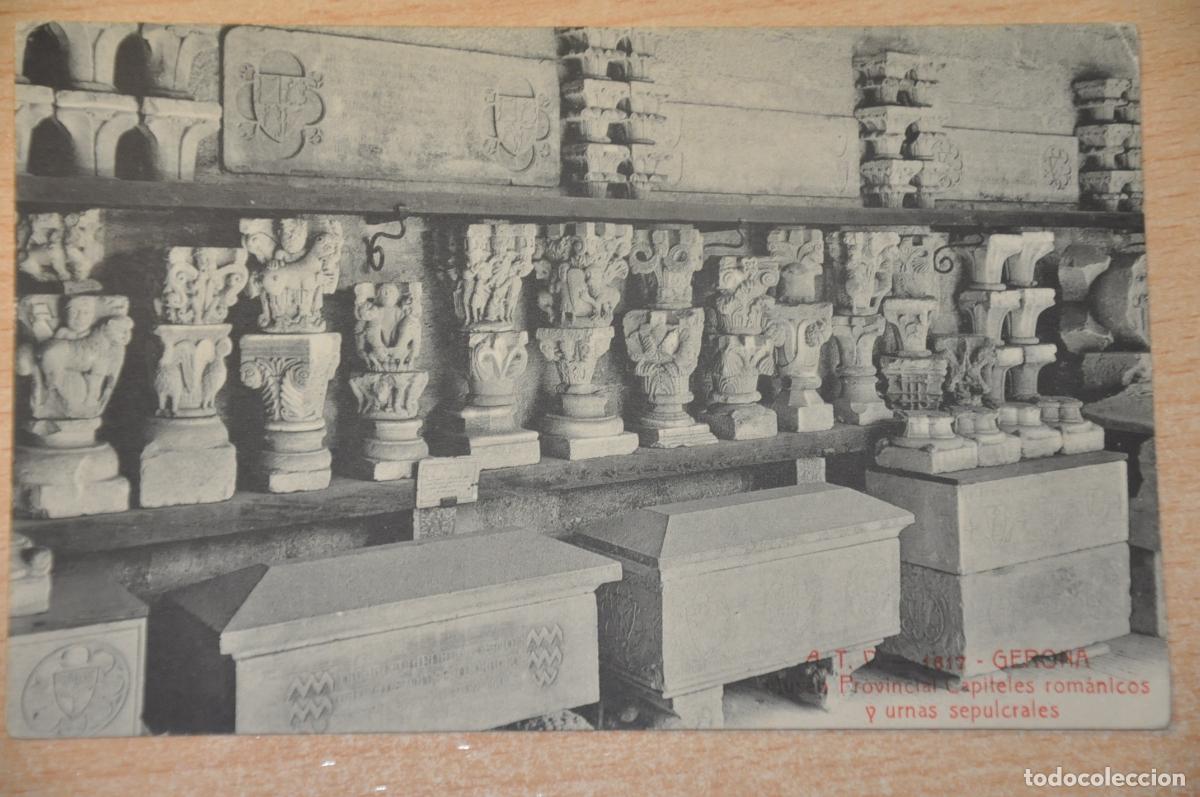 Postales: postal gerona, museo provincial, capiteles romanicos y urnas sepulcrales atv 1617