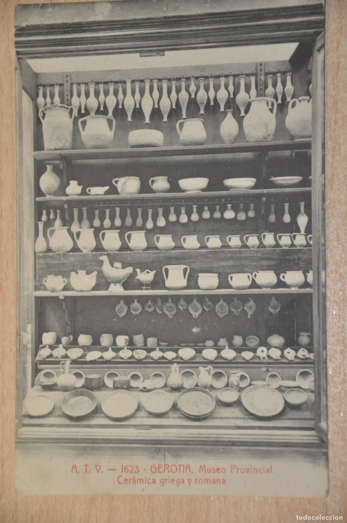 Postales: postal gerona, museo provincial, ceramica griega y romana atv 1623