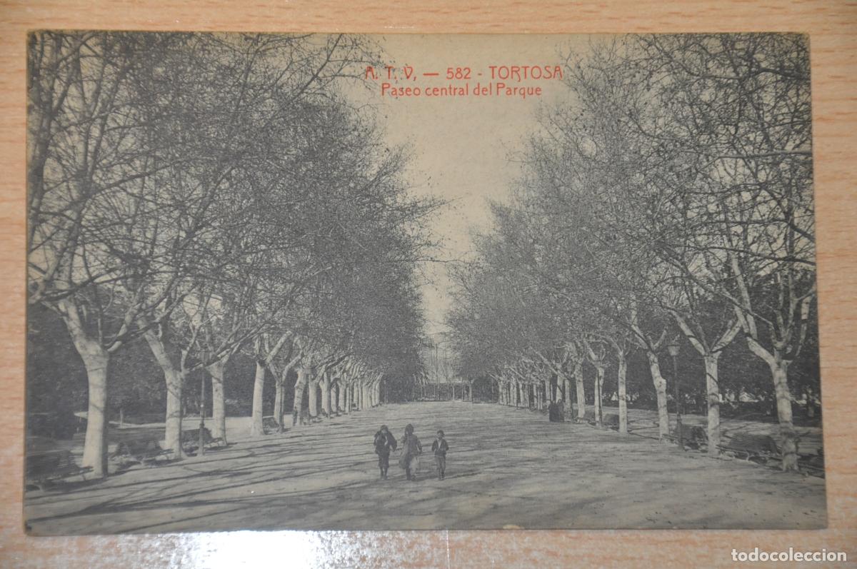 Postales: postal tortosa, paseo central del parque atv 582