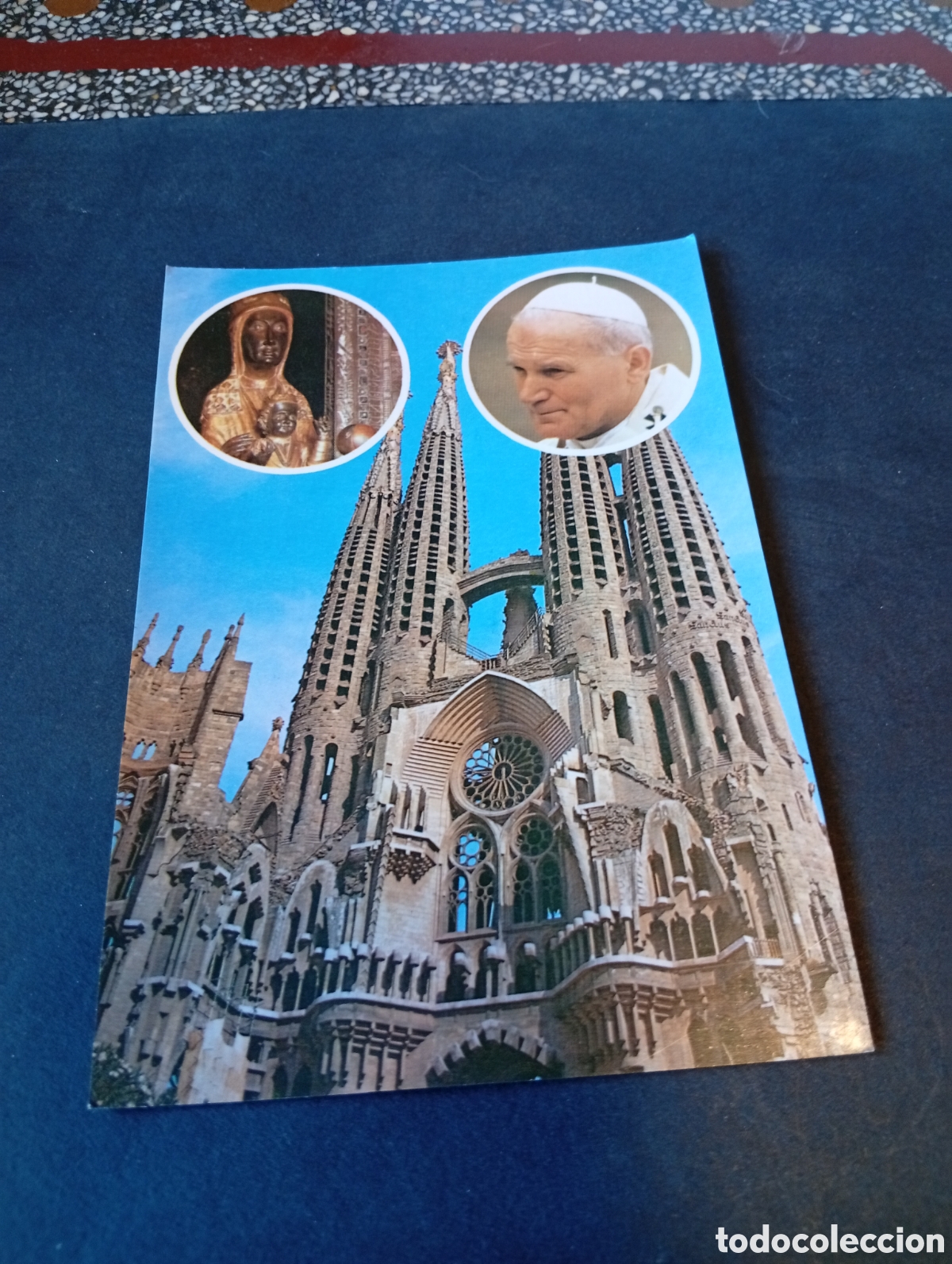 Postales: Postal sagrada familia Barcelona visita del Papa Juan Pablo ll