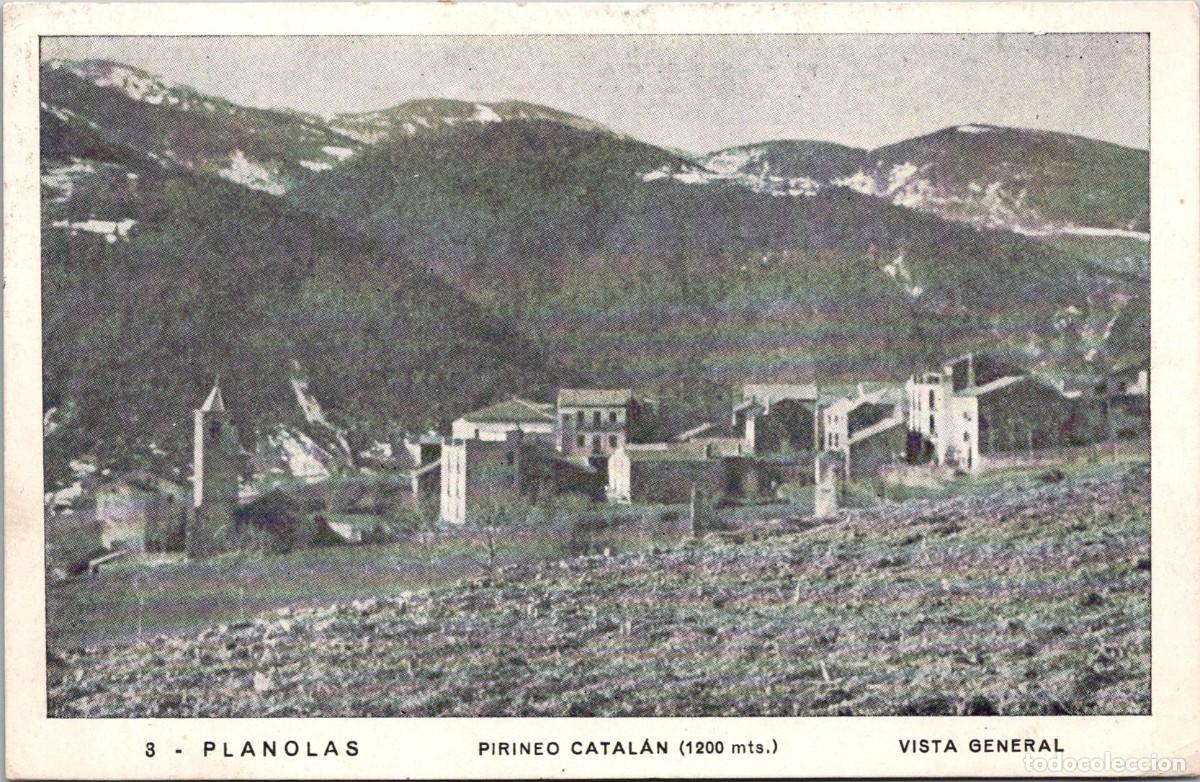 Postales: Planolas - Pirineo Catal&aacute;n (1200 mts.) - Vista general - Ed. Montaner, Sabadell n&ordm; 3 - 141x91mm