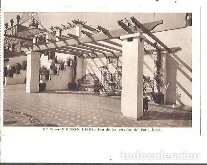 Postales: ANTIGUA POSTAL N&ordm; 10 ALMACENES JORBA UNA DE LAS PERGOLAS DEL PATIO NESLE
