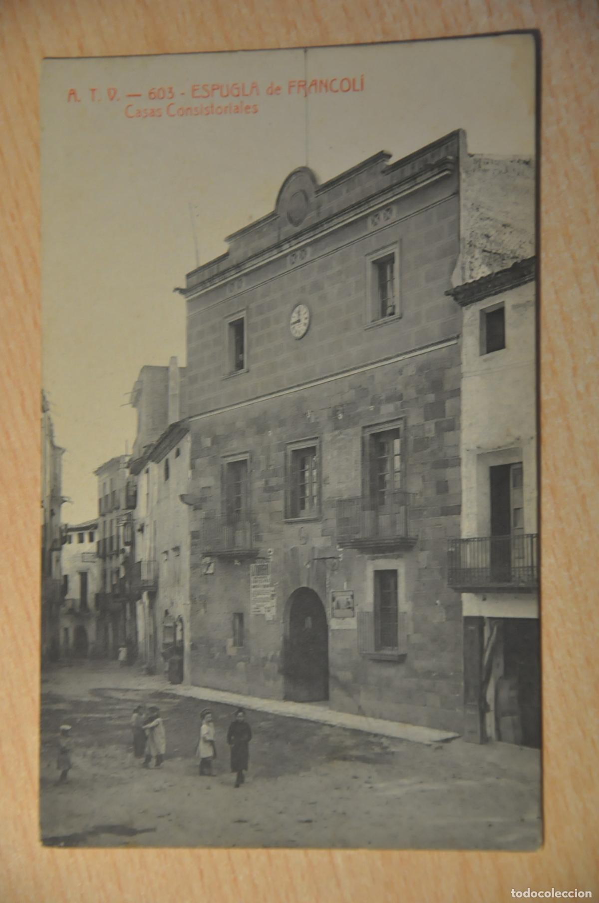 Postales: postal espugla de francoli, casas consistoriales atv 603