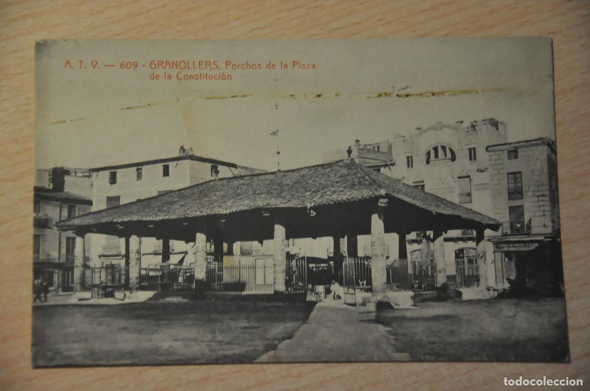 Postales: postal granollers, porchos de la plaza de la constitucion atv 609