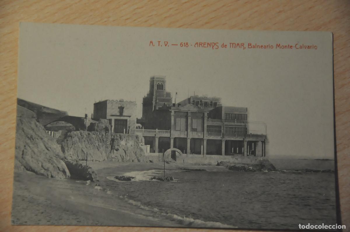 Postales: postal arenys de mar, balneario monte calvario atv 618