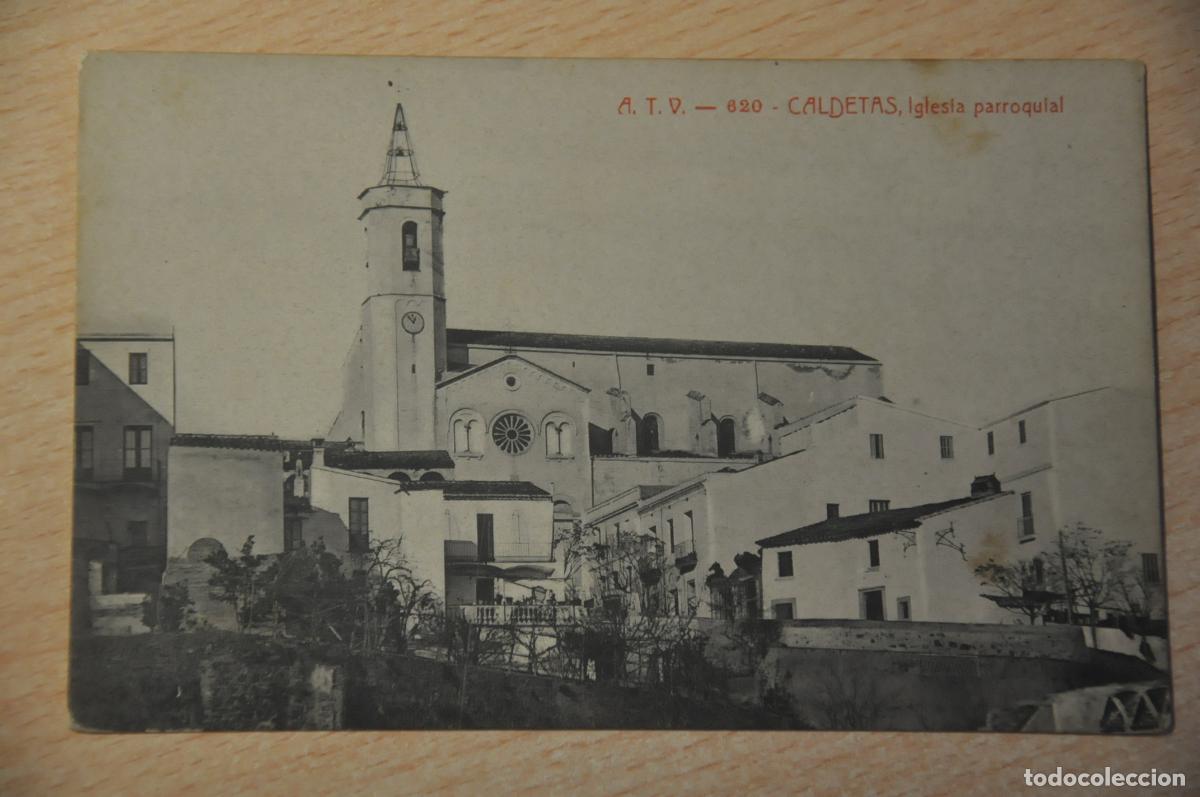 Postales: postal caldetas, iglesia parroquial atv 620
