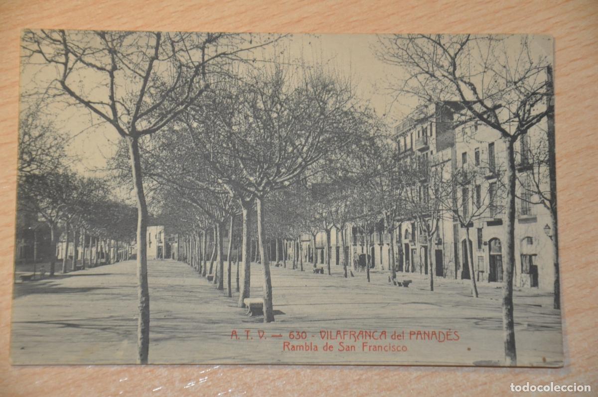 Postales: postal villafranca del panades, rambla de san francisco atv 630