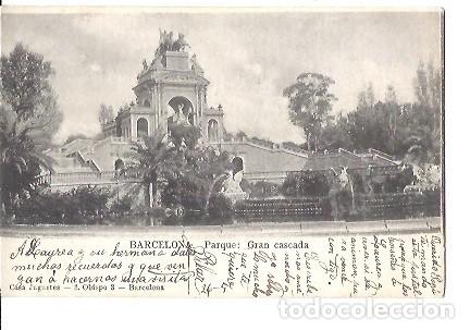 Postales: ANTIGUA POSTAL BARCELONA PARQUE GRAN CASCADA CASA JUGUETES 3 OBISPO