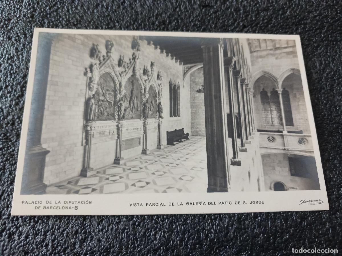 Postales: 6 Barcelona. Palacio de la Diputaci&oacute;n. vista parcial galeria y patio de S. Jorge. adolfo Zerkowitz
