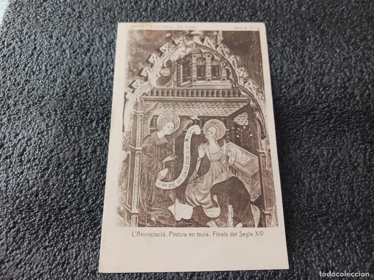 Postales: 3 museu episcopal de vich, l`anunciacio, pintura en taula, fot. thomas