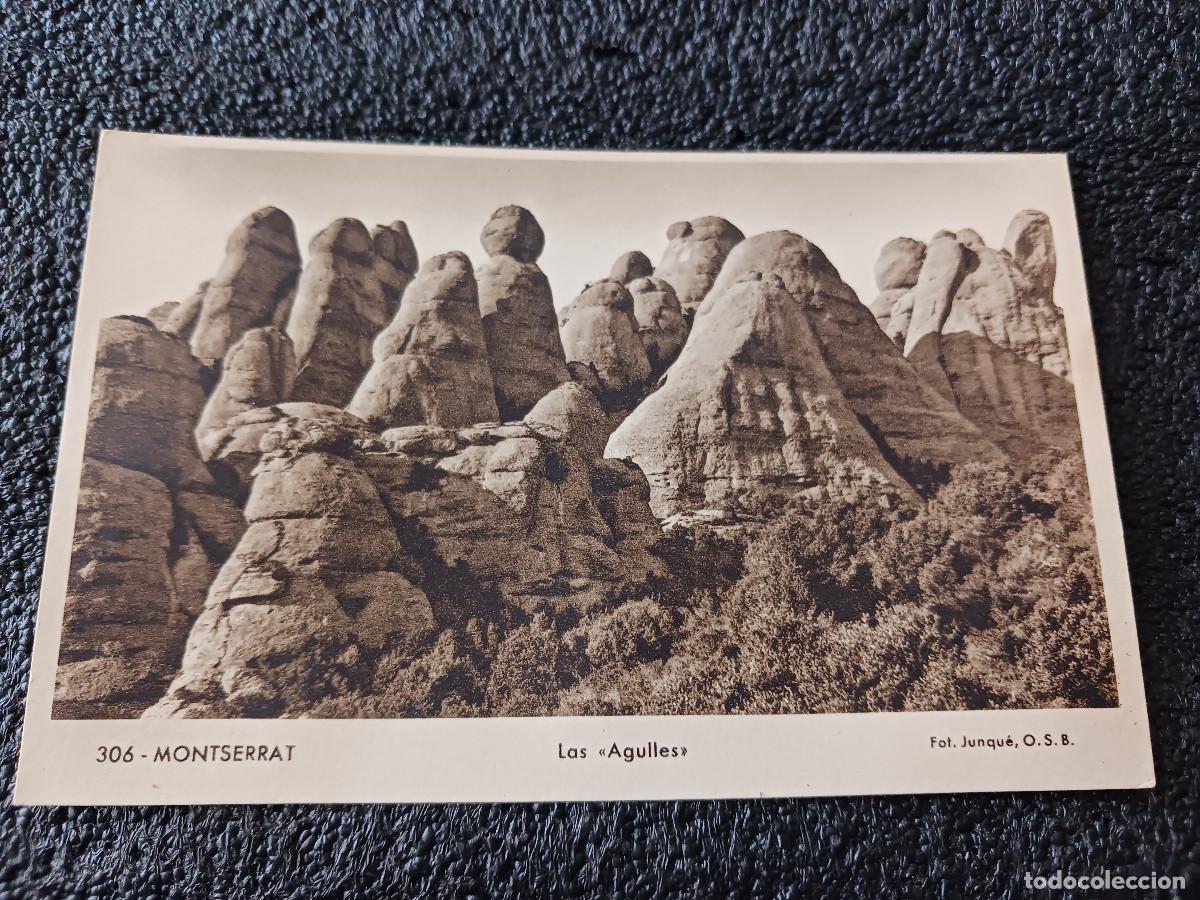 Postales: 306 montserrat las agulles, fot. junque, huecograbado mumbru