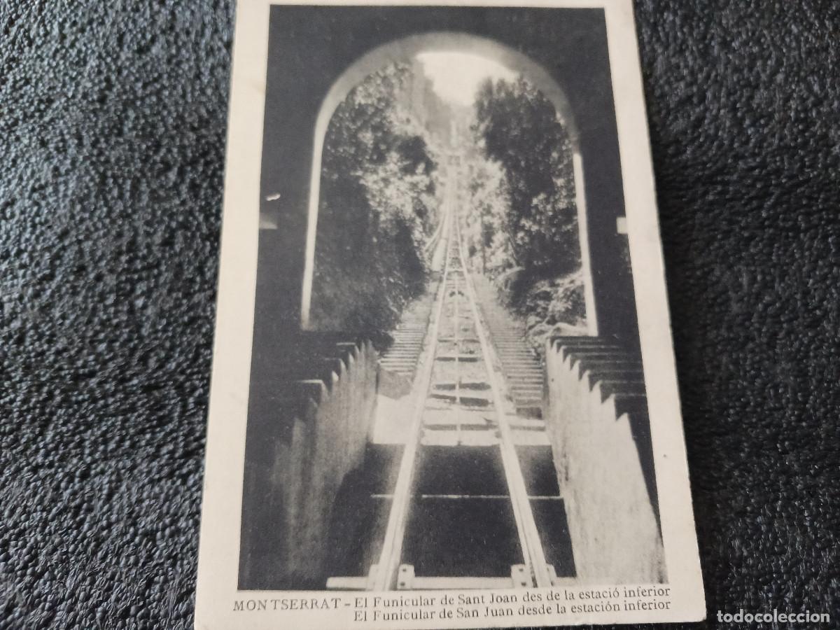 Postales: montserrat el funicular de san juan desde la estacion inferior