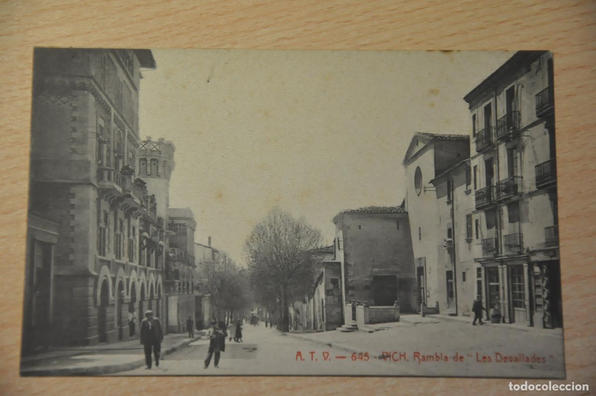 Postales: postal vich, vic, rambla de les devallades atv 645