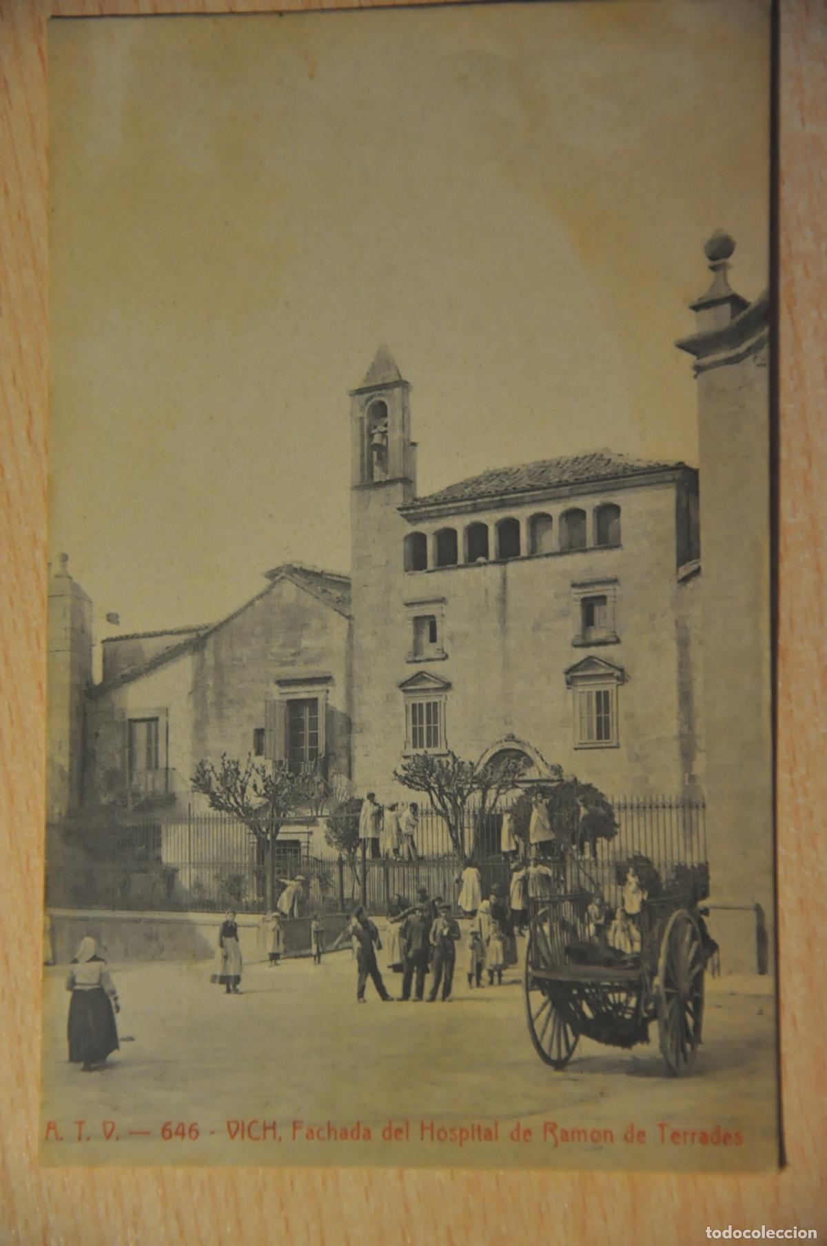 Postales: postal vich, vic, fachada del hospital de ramon de terrades atv 646