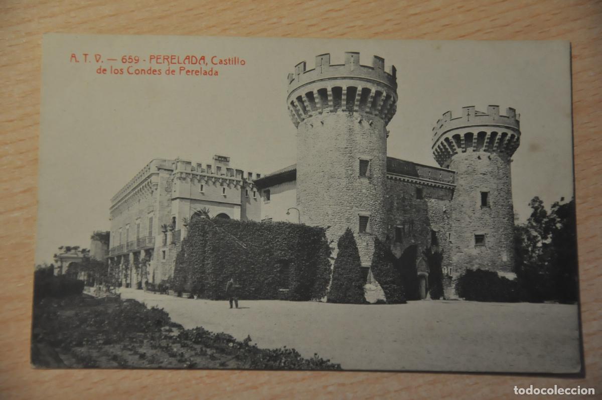 Postales: postal perelada, castillo de los condes de perlada atv 659