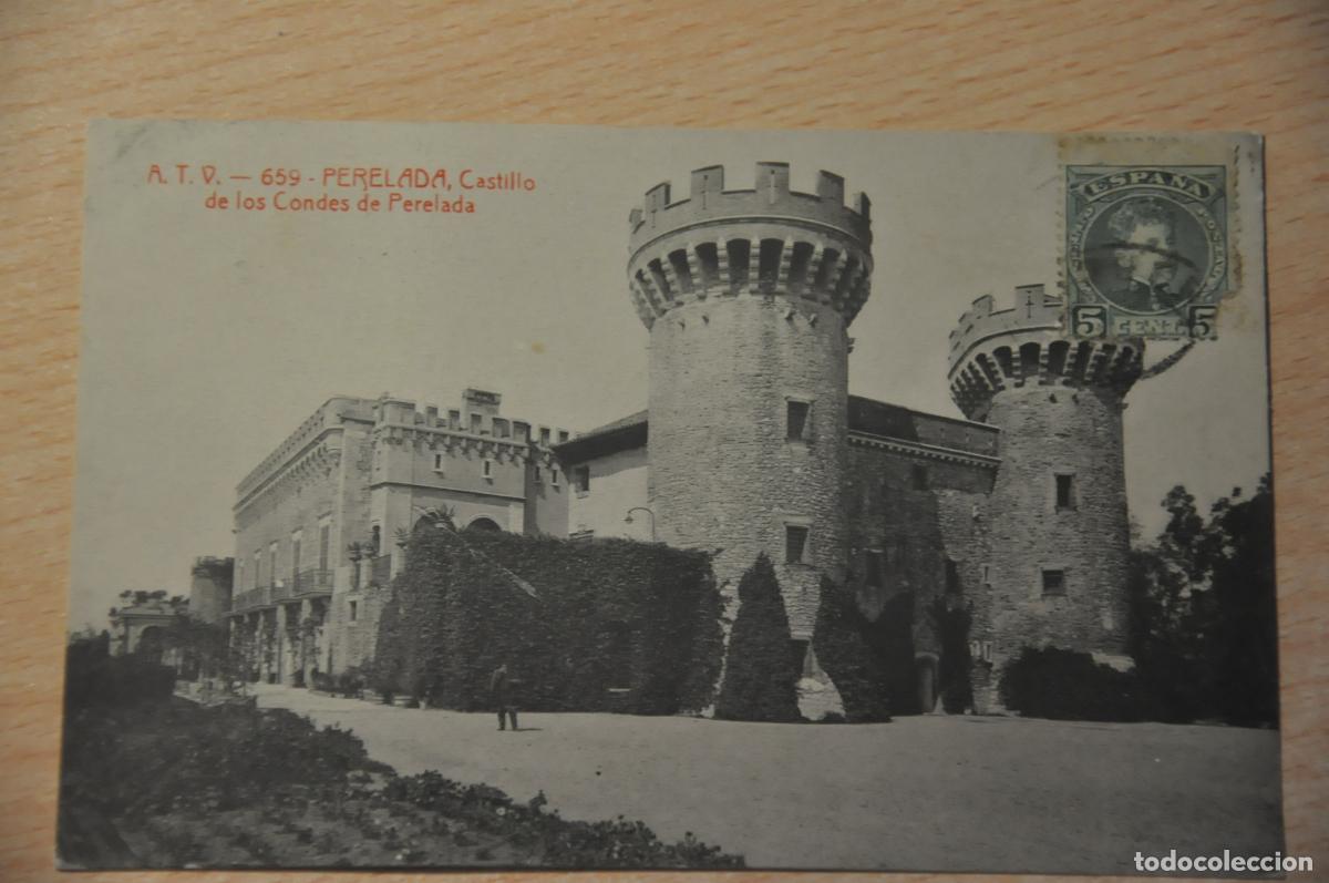Postales: postal perelada, castillo de los condes de perlada atv 659