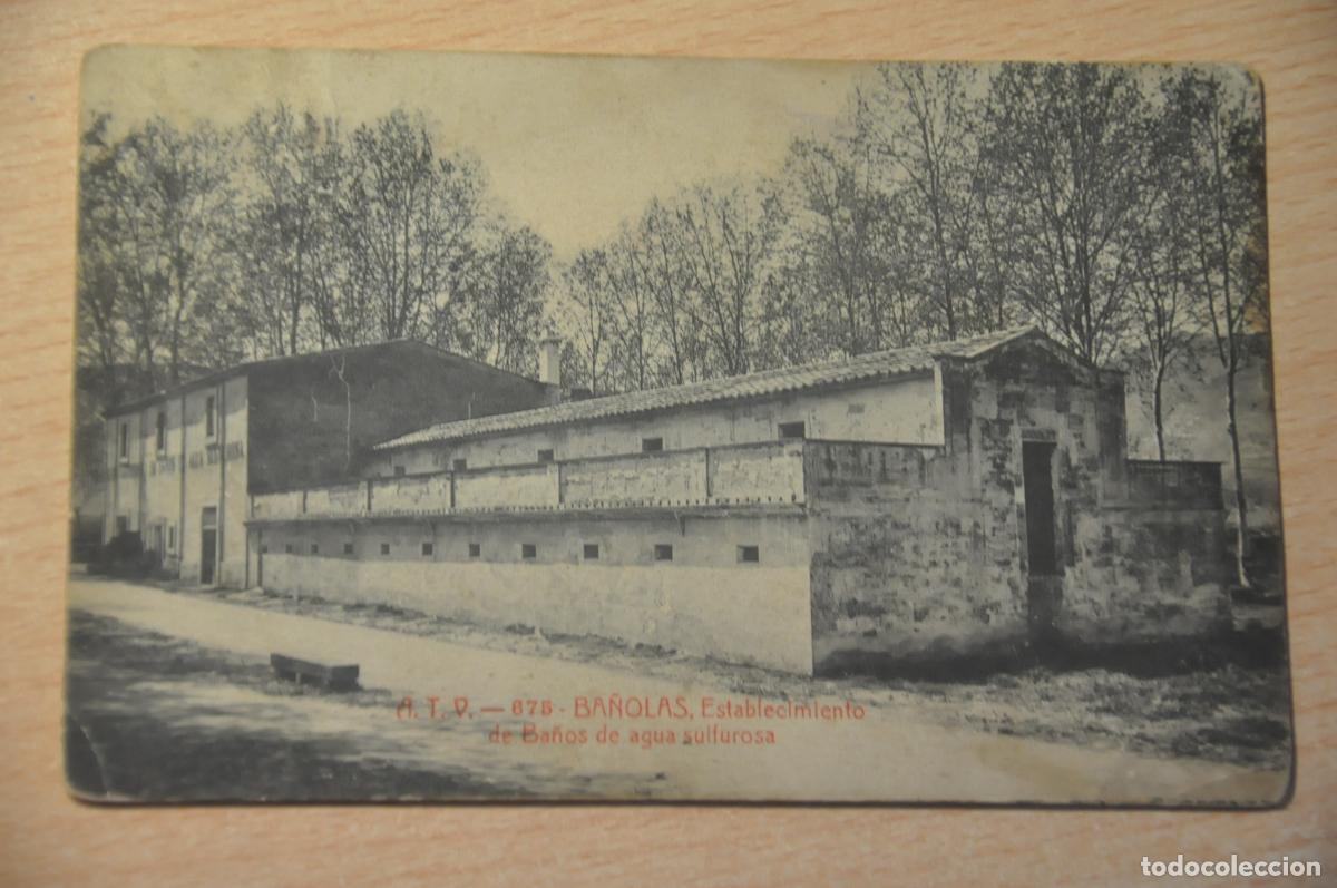 Postales: postal ba&ntilde;olas, banyoles, establecimiento de ba&ntilde;os de agua sulfurosa atv 675