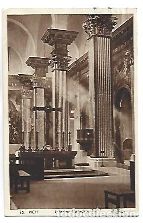 Postales: INTERIOR DE LA CATEDRAL.- VICH - Foto 1