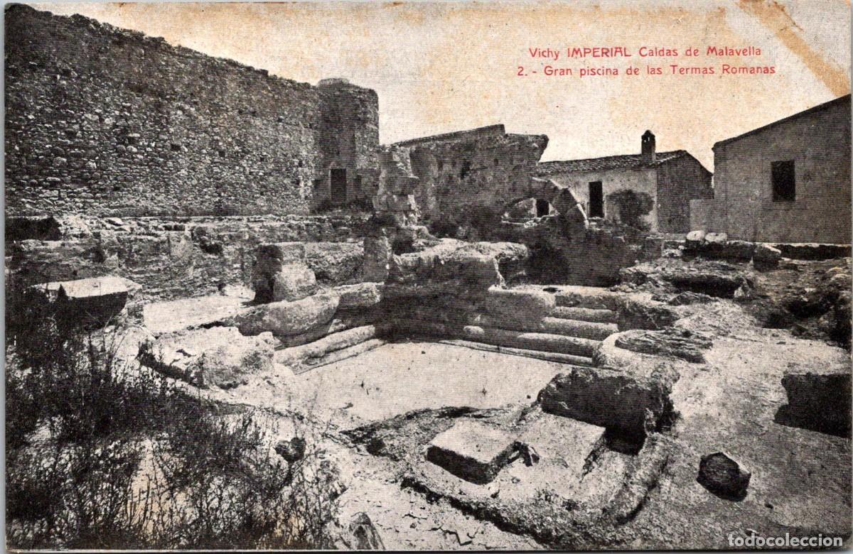 Postales: Caldas de Malavella - Vichy Imperial - 2 Gran Piscina de las Termas Romanas - 141x91mm