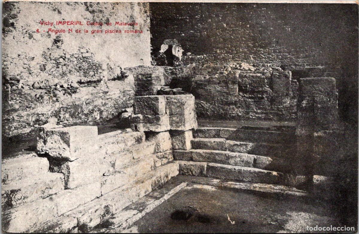 Postales: Caldas de Malavella - Vichy Imperial - 4 &Aacute;ngulo N. gran piscina romana - 141x91mm