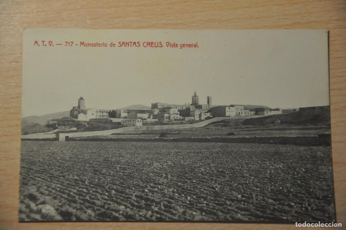 Postales: postal monasterio de santas creus, vista general atv 717